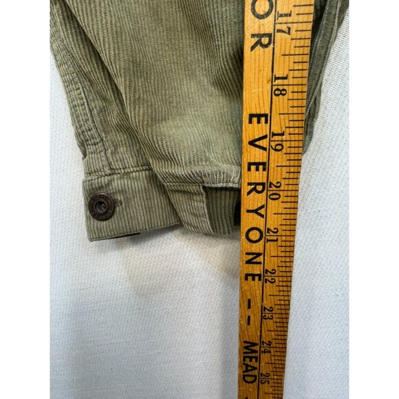 Bershka Womens Corduroy Capri Knee Pants Olive Green Size 8 (EUR 38) Made In Spa - Picture 6 of 12